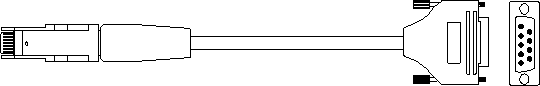 FCHS29M -  2gb Fibre Channel HSSDC2 to DB9 Male