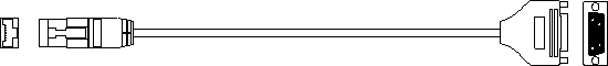 FCHS9F -  Fibre Channel HSSDC to DB9 Female