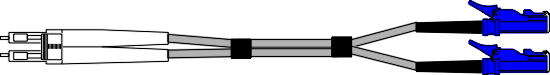 MMLCE2 -  LC to E2000 62.5/125 Multimode Fibre