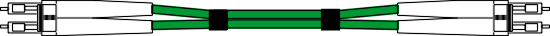 FCLCLCGN -  Green LC to LC 50/125 Multimode Fibre Optic Cable