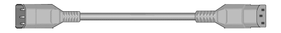 MCBLJUMGY -  Grey IEC320 Mains Jumper Cable