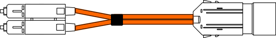 FCSCES -  SC to ESCON 50/125 Multimode Fibre