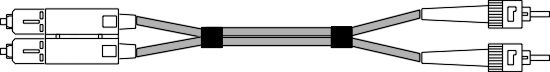 MMSCST -  SC to ST 62.5/125 Multimode Fibre