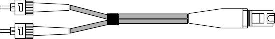 MMSTMT -  ST to MTRJ 62.5/125 Multimode Fibre