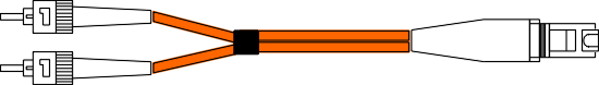 FCSTMT -  ST to MTRJ 50/125 Multimode Fibre